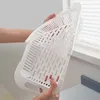 Retractable Kitchen Foldable Sink Drainer Plastic Filter Dish Rack Flexible Drain Basket Drainer Folding Vegetable Drain Basket 210626