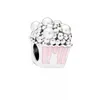 Novo 925 Sterling Silver Série Rosa Pêssego Blossom Magnólia Charme Bead Fit Pandora Pulseira para Mulheres Jóias DIY Fazendo