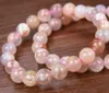 Beaded Strands Cherry Blossom Crystal Beads String Elastic Lady Bracelet Noble And Elegant Fashion Jewelry Fawn22