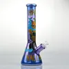 14 pollici acrilico tubo dell'acqua di vetro di vetro Bong fumare narghilè 7mm becher a mano soffiata Bongs Ice Catcher DAB Olio rigs Bubbler 14mm ciotola