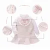 Vlinder Baby Meisjes Jurk Babykleertjes Lente Herfst Prinses Stijl Leuke Jurk 2 stuks set Verjaardag Lange Mouwen Meisje Jurken 9M-4T G1129