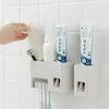 Conveniente soporte para cepillo de dientes Almacenamiento de pasta de dientes Accesorios de baño Dispensador automático multifunción 210709