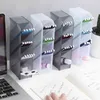 Creative Multifunctional 4 Grid Desktop Organizer Pen Holder Makeup Storage Box School Office Accessories Stationery 211112