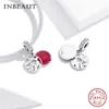 INBEAUT 925 Sterling Silver Mother Baby Daughter Heart Charms fit Brand Brand DIY Engagment Jewelry Making Gift
