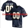 Gestikte heren dames jeugd aangepaste naam, nummer Notre Dame Navy Jersey XS-5XL 6XL4478244