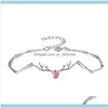 Link, Bracelets Jewelrylink, Chain Luxury Women Zircon Crystal Cuff Antlers Bracelet Bangle Wedding Jewelry Drop Delivery 2021 Easot