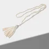 Amorita Boutique Fashion Natural Pearl 925silver Lång halsband