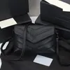 Borsa a tracolla con reticolo di diamanti neri Borse a tracolla Borse a mano da donna Borsa a mano in vera pelle Cinturino regolabile con lettera di moda Borse con patta Borse a mano Portafoglio