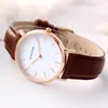 Wristwatches 2022 Fashion Women Dress Watch Leather Simple Style Quartz Ladies Casual Waterproof Wristwatch Montre Femme Relogi