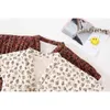 Zimowa bawełna drukowana pasterska koronka krótka pikowana tkanina bawełniana bawełniana kurtka dla dziewczynek baby zimowe ubrania 210701