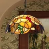 Wisiorek Lampy Amerykański Kraj Duszpasterski Retro Tiffany Witraż Grandelier Europejski Bar Restauracja Balkon Light E27 AC110V 220V