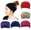 Fascia per turbante per adulti Fascia per capelli lavorata a maglia solida a molla Fasce per trucco femminile Fasce per capelli elastiche Accessori per capelli moda EEB4104