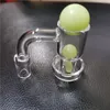 bar Entièrement soudé Terp Slurper Set Quartz Banger Fumée d'ongle avec lueur dans le marbre noir carb cap ball Perles sous vide pilule domeless oil glass bong rigs