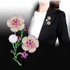 Han Edycja Temperament Corsage Inlay Cyrkon Broszka Kroplówka Kwiat Pin Akcesoria odzieżowe
