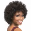 Afro Kinky Curly Short Brasilian Human Hair Wigs For Women 8 Inch Natural Color Machine Made Wig 150%