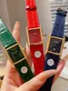 Klassieke nieuwe vrouwen lederen horloge roestvrij staal geometrische rechthoekige horloges blauw groen rood wijzerplaten CZ kwarts klok