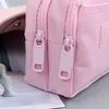 NOUVEAU!!! Sac à crayons en cuir PU étui à stylo Kawaii papeterie règle pochette pour écolière doux porte-gomme cadeau boîte stockage de fleurs