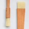 Household Wooden Oil Brushes Wood Handle BBQ Tools Grill Pastry Butter Honey Sauce Basting Bristle Round Flat Brush Baking by sea RRF14258