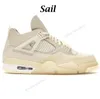 Nuovo arrivo Union Basketball Shoes Jumpman Mens Womens 4 bianco off 4s Sail Cactus Jack Satin Retro OVO Bred Sneakers Trainers