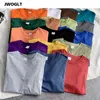 New Summer T Shirt Solid Colors Loose Mens Harajuku Fashion Design 100% Cotton Short Sleeve O-Neck Tee Shirts S-3XL 210412