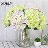 35 cm fleurs artificielles soie hortensia mariage mariée Bouquet maison année décoration accessoires pour Vase fleur Arrangement décoratif Wreat