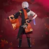 Rolecos Kazuha Cosplay Kostuum Game Genshin Impact Kiryu Kazuha Cosplay Kostuum Men Outfits Halloween Top -jasbroek Volledige set Y0903