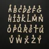 2022 Ny Fashion Gold Färg Baguette Letter Hängsmycke Halsband Initial Brev Iced Out Cubic Zriconia Hip Hop Smycken