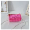 Mini bolso de hombro con cadena de perlas para niñas, monedero, accesorios de princesa, bolso de mensajero brillante para niños