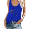 Hond Poot Paardebloem Print Vrouwen Tank Tops Casual Grappig Hemdje Cadeau Voor Lady Yong Meisje Top Tee X0507