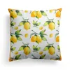Pillow Case 18 x 18 Decorative Soft Throw Covers Lemon Lattice Rural Pattern Square Decorative for Sofa Couch Bed