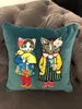 Luxury designer pillow case classic cat pattern embroidery cushion cover 45*45cm for home decoration and festival Christmas gifts