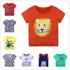 Lion Baby Boys T Рубашки малышей Tee Рубашки с коротким рукавом футболка малыша топ хлопчатобумажная толстовка мальчик синглет джерси мягкая блузка 1-6year 210413