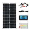 18V Solar Power System Panel Battery Charger 300W Inverter 10A Controller Kit - A