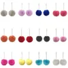 2021 hiver femmes accessoires mode belle Pom boule de fourrure Long pendentif balancent boucle d'oreille bijoux cadeau de noël