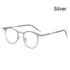 ファッションサングラスフレーム女性男性ヴィンテージ古典的な金属平らなミラー光学眼鏡枠枠ユニセックスビジョンケア眼鏡