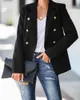 Women's Suits & Blazers Woman Blazer European Style Spring Autumn Coats Long Sleeve Button