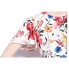 Simgente zomerjurken vrouwen flare mouwen print zeemeermin jurk dames kleding gewaad