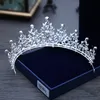 Copricapo da sposa Tiara Cristallo Tiara nuziale Corona Argento Colore Diadema Velo Accessori Testa Gioielli7461617