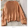 Pullover Solid Cut Bandage Candy Color Laze Wind Donna Maglioni Loose Ins Fashion Mujer Sueteres Top 19460 210415