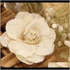 Dekorativa kransar Festliga Hem Gardenchic Handgjorda Jute 9cm 1pc Burlap Bröllopsdekoration Party Supplies Linne Flowers Christmas Drop Deli