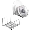 Extendable Pot Lid Holders Multipurpose Steamer Rack Pans Glasses Holder Flexible Plate Organizer Kitchen Storage 211102