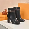 Luxury Designer Beaubourg Since 1854 Ankle Brown Boot Fashion Woman Heel Bootie Line Ranger Boots with Original Box