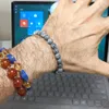 MG1193 6 mm handgefertigtes natürliches graues Jaspis-Perlenarmband für Herren, neuer Stein, Chakra-Yoga-Mala-Armband für Herren