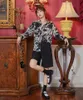 Vaca impressão caindo mulheres manga longa senhoras top e blusa botão para cima camisa outono moda coreana Clohting 210427