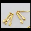 & Components Jewelrywholesale Sets Antique Sier Plated Zinc Alloy Combination Charms Knife Fork Spoon Diy Jewelry Findings 1383 Drop Delivery