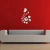 Relógios de parede 2021 Borboleta de chegada 3D DIY espelho acrílico relógio grande decoração de casa sala de estar Quartz agulha