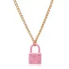 Party Favor Exaggerated Necklace Personalized sweet Creative Color padlock Necklace dd961