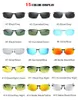 Óculos de sol polarizados masculinos quadrados 66mm visão noturna óculos designer dia e noite lente tons uv400 óculos de sol do homem com case237r