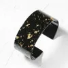 New Vintage Fashion Leopard Resin Cuff Bracelets Bangles for Women Acrylic Wide Geometric Bracelets Female Charm Party Jewelry Q0719