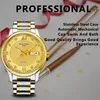 Uhr Männer Saphirglas Gold Automatische Mechanische Edelstahl Datum Woche Wirst Relogio Masculino Armbanduhren